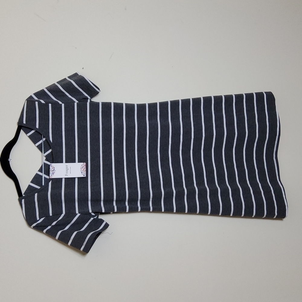 Feager Women's Criss-cross Back Short Sleeve Dress